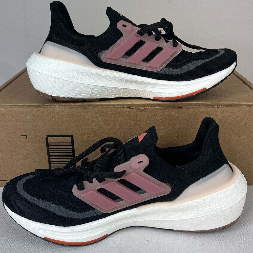 Adidas Ultraboost Light Black Pink Srtata Sneaker Women's Sz‎ 10 HQ6349